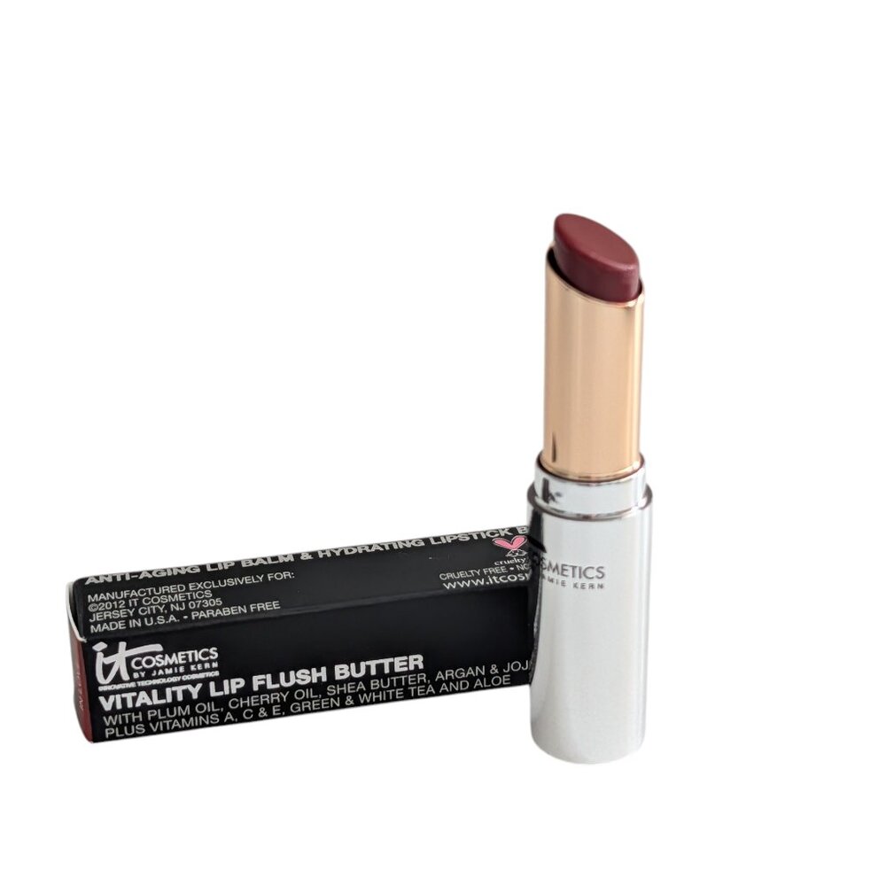 It Cosmetics Vitality Lip Flush Butter IN LOVE Anti-Aging Balm Lipstick New